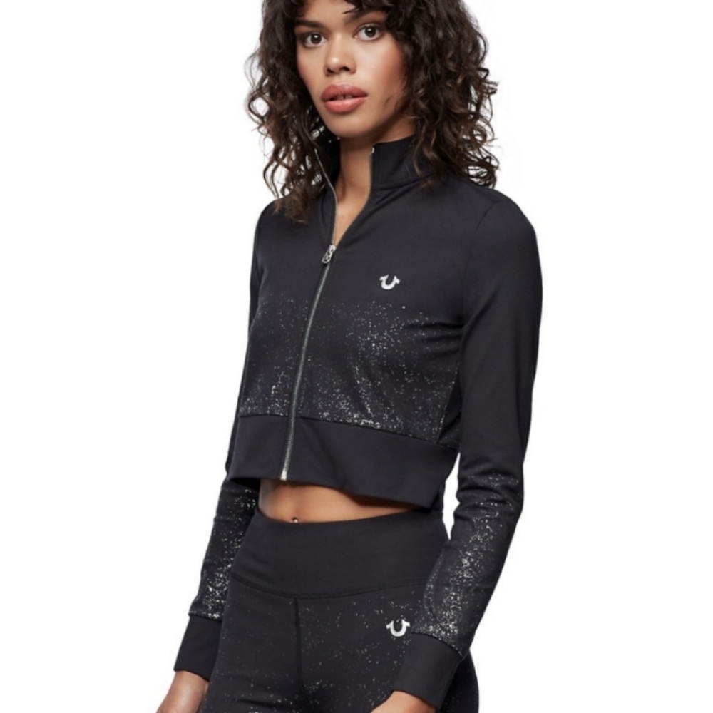 True Religion Black Ombre zip up